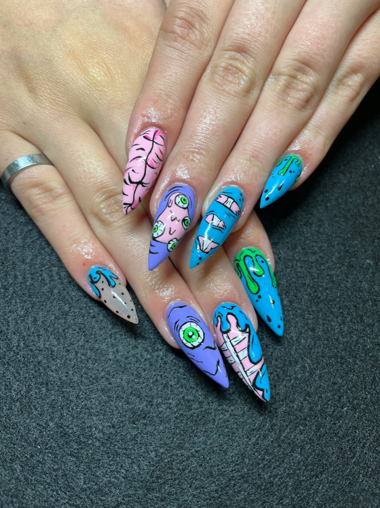 intricate nail art