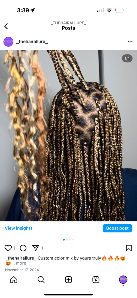 Smedium Box Braids at TheHairAllure in Indianapolis, IN