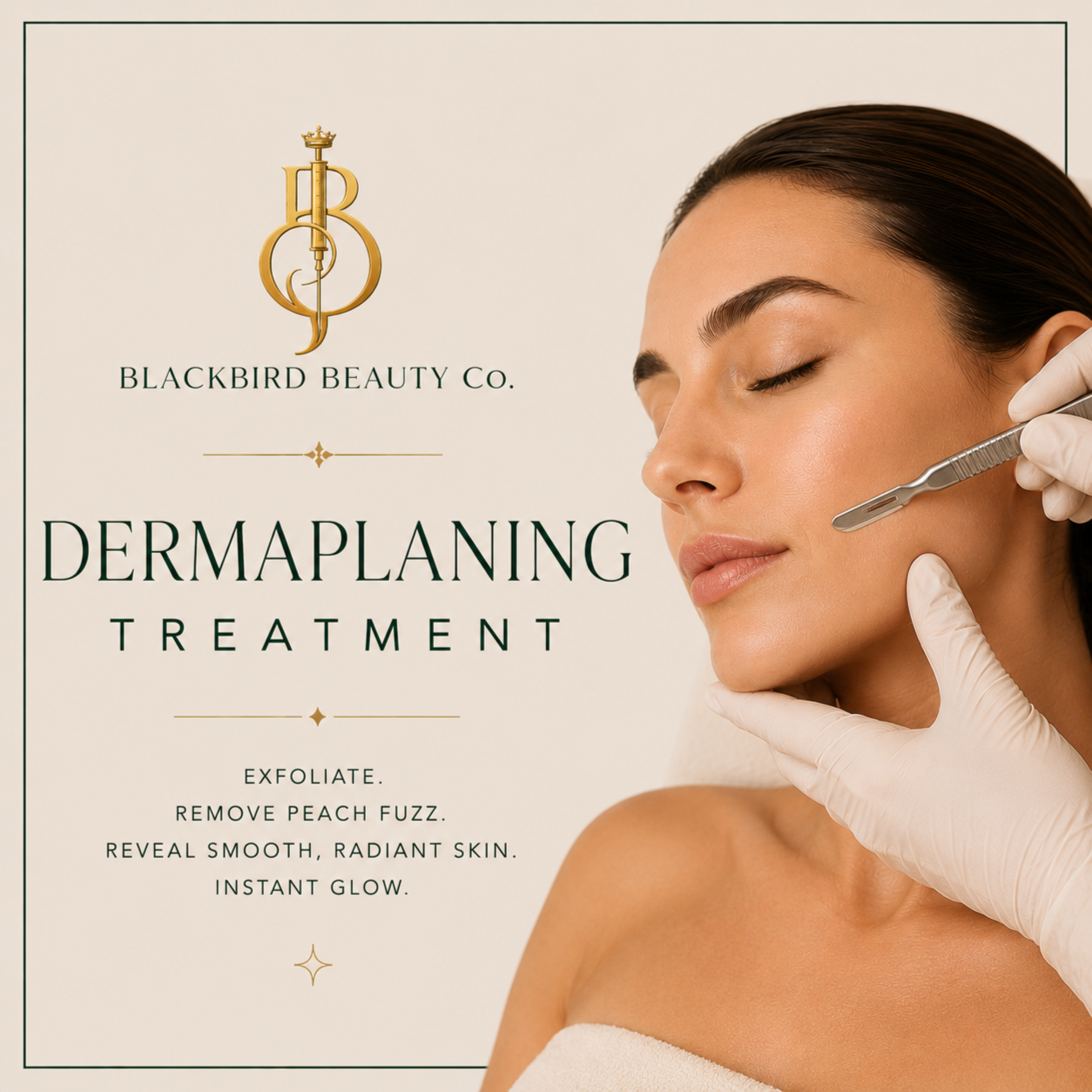 Dermaplaning at Blackbird Beauty Co. LLC in Home, TX