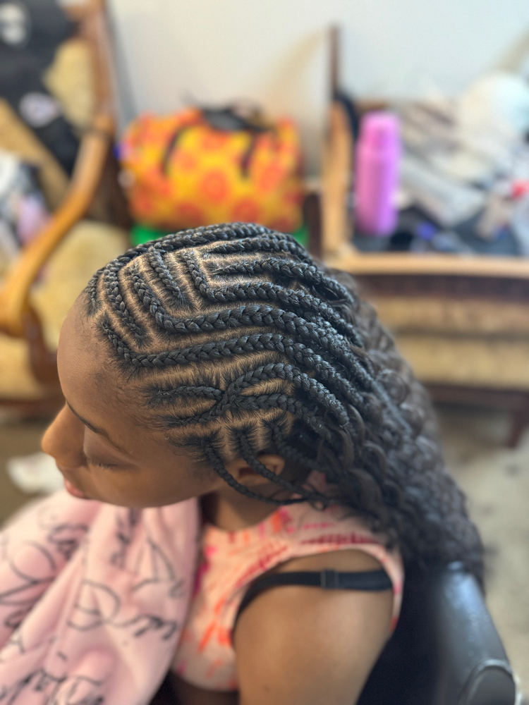 Fulani W/Knotless Mid-back Bohiem