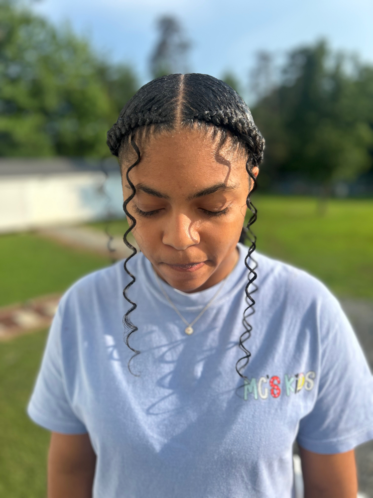 2 Boho Feed-in Braids