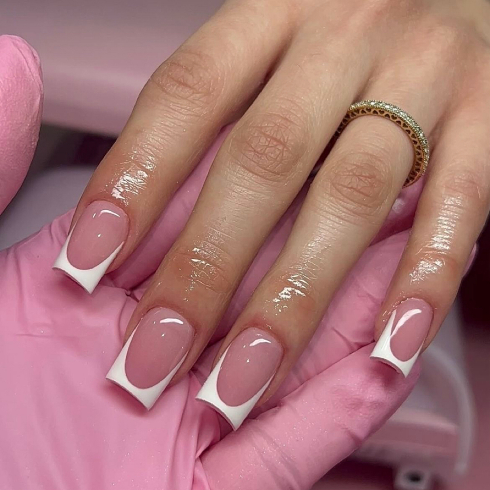 Acrylic Full Set w/French Tips (YC) at Truly Pampered Salon & Day Spa in Brockport, NY