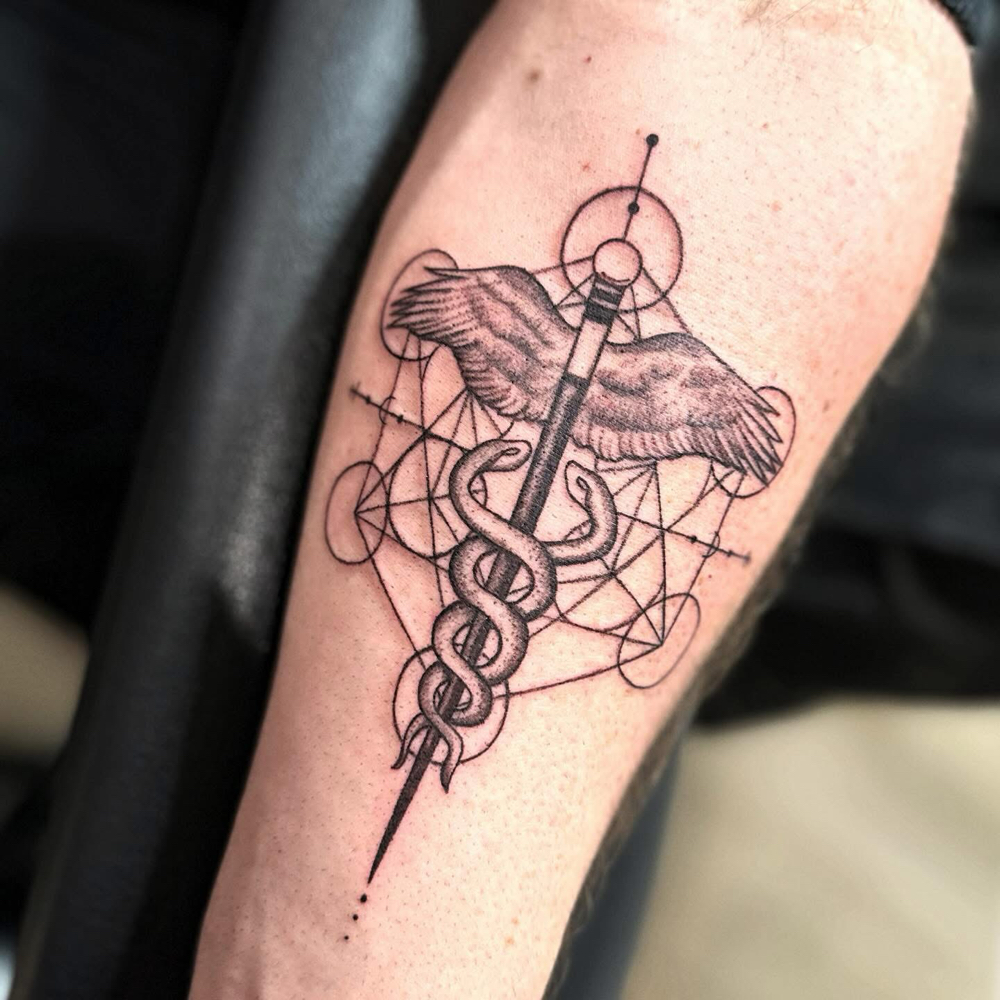 Fine Line Tattoo Large