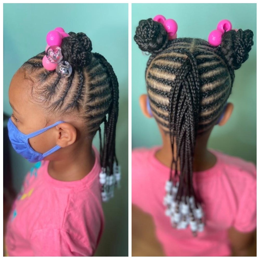 Kid's Braid Style W/ Weave
