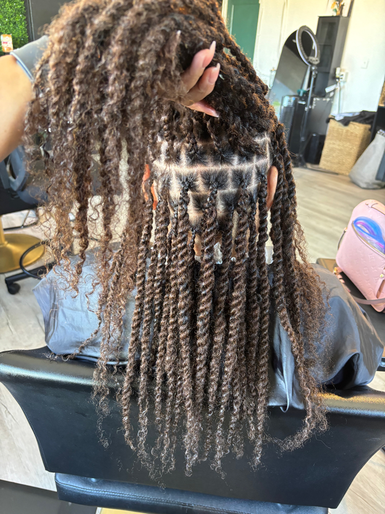 Human Hair Knotless Twists Smedium at Cute, Simple and Classy Beauty Lounge in Fairfield, CA