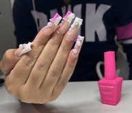 Acrylic Full Set (Long) with gel polish