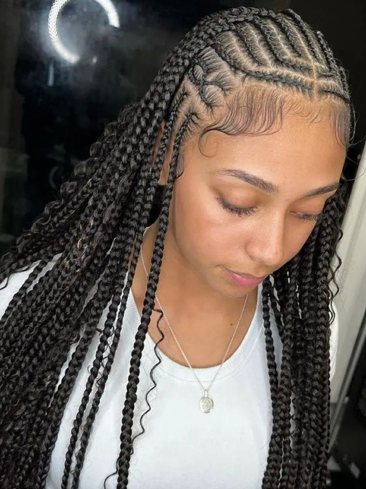 Fulani Braids ( Mid Back  )