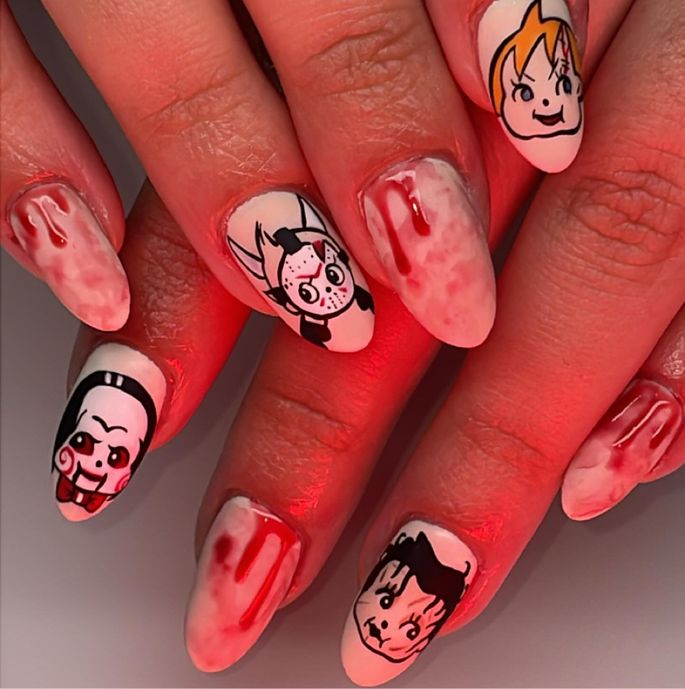 Hard Gel Tier 4 Nail Art at Nails by Anna in Visalia, CA