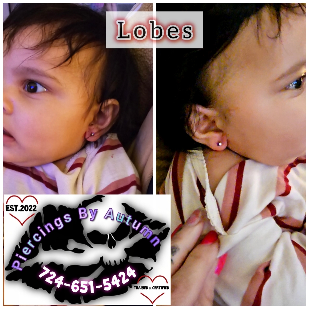Infant Lobes 4mo-2 Years at Piercings By Autumn in New Castle, PA