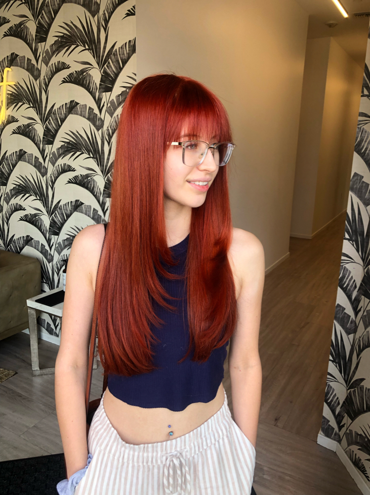 Scissor Haircut Long Hair