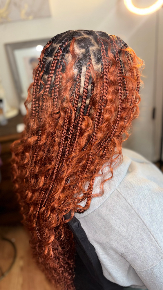 Smedium Boho Knotless at Exquisite Braids in Oakland, CA