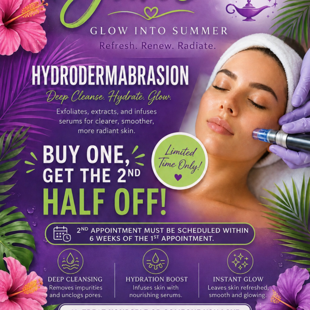June Hydrodermabrasion Promotion at Genie of Skin in Mooresville, NC