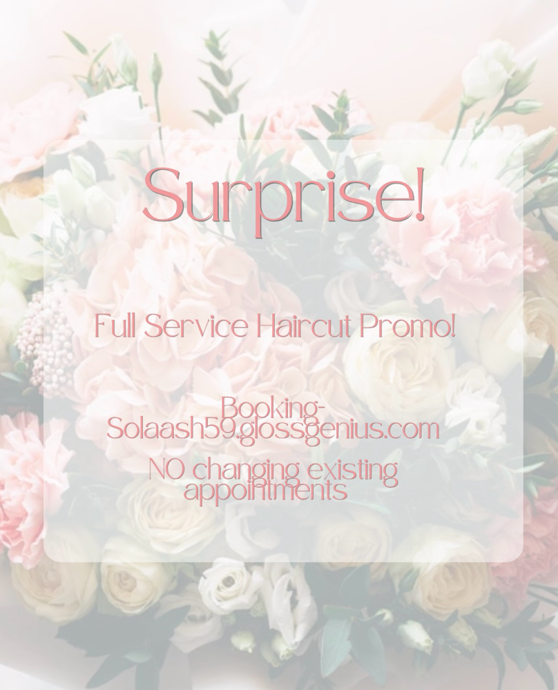Full Service Haircut Promo!