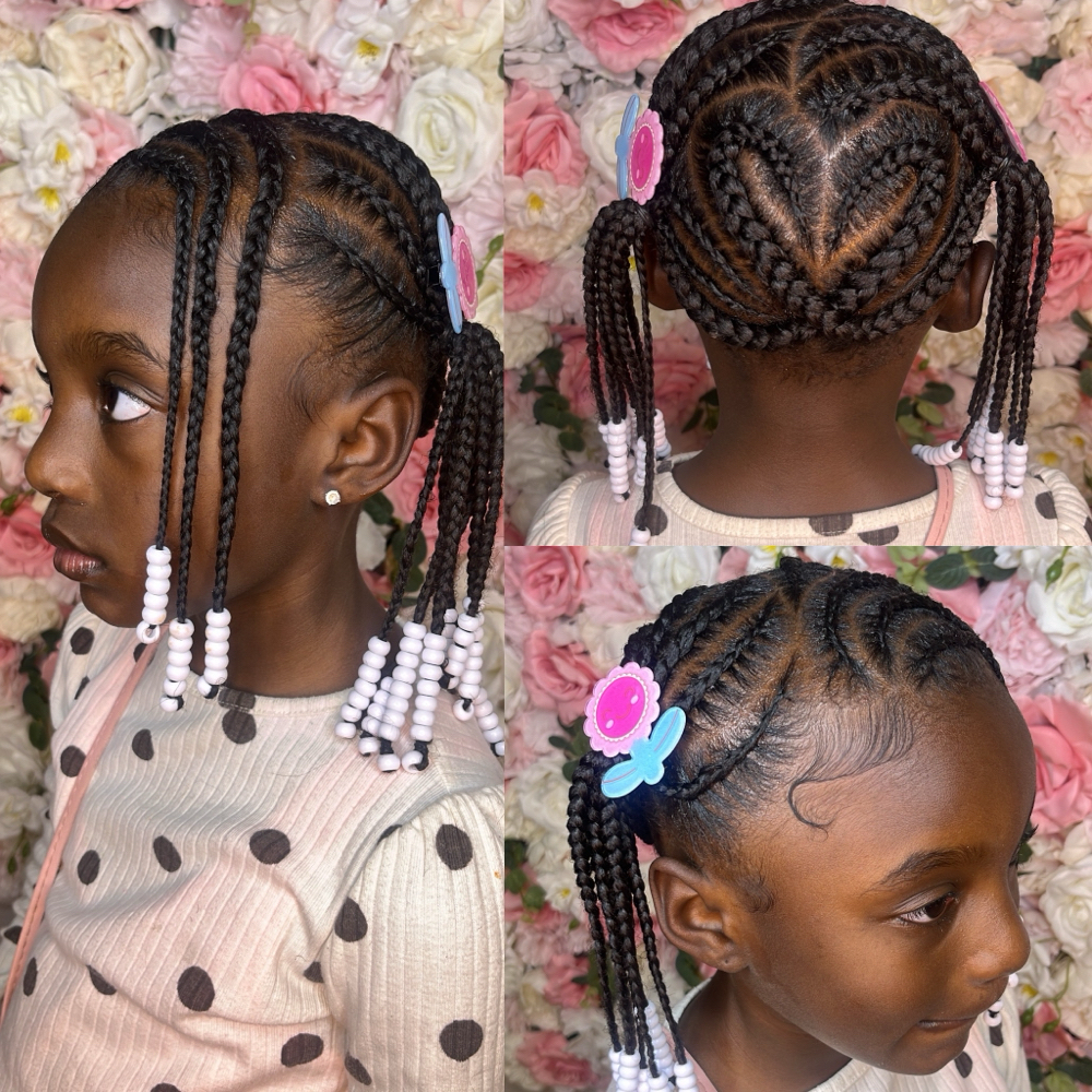 Kids Natural Hair Scalp braids