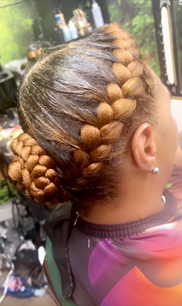 2 Goddess Braids/ Feed-in Braids
