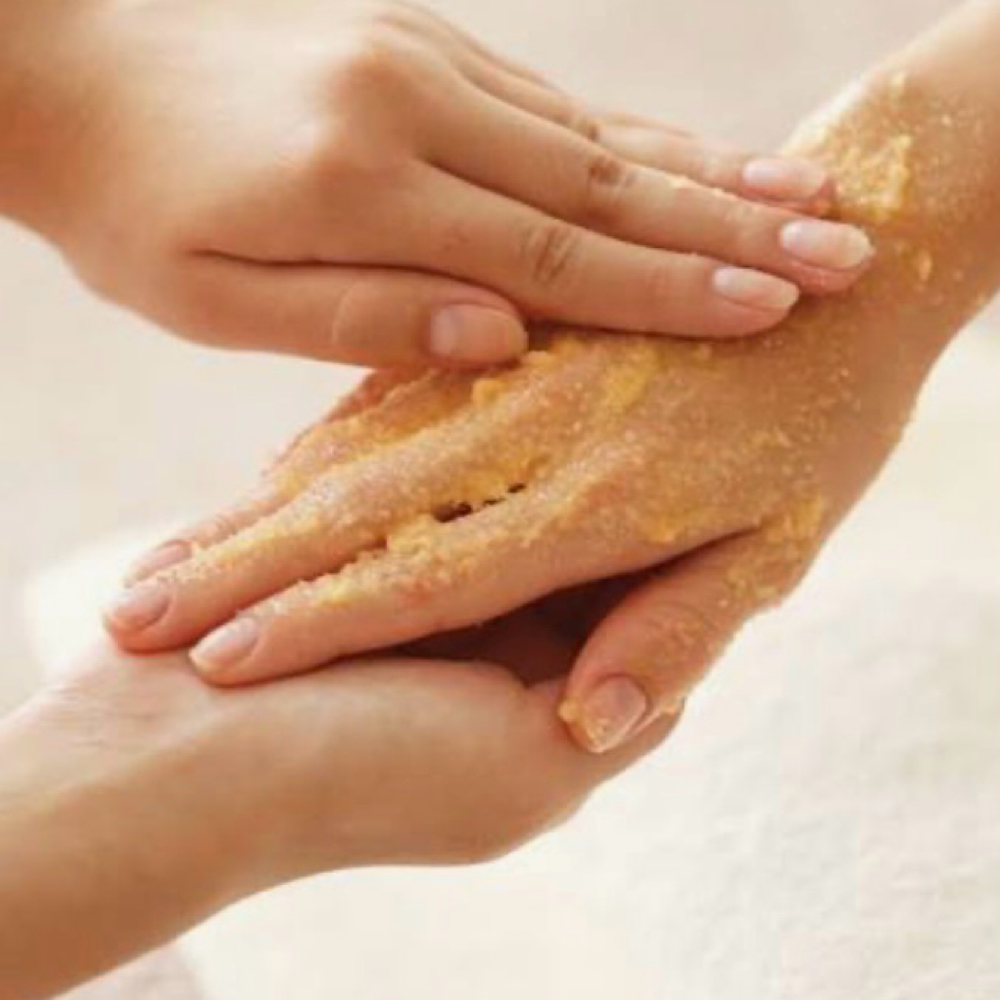 Hands Exfoliate + mask Treatment at Glow & Polish in Beaufort, SC