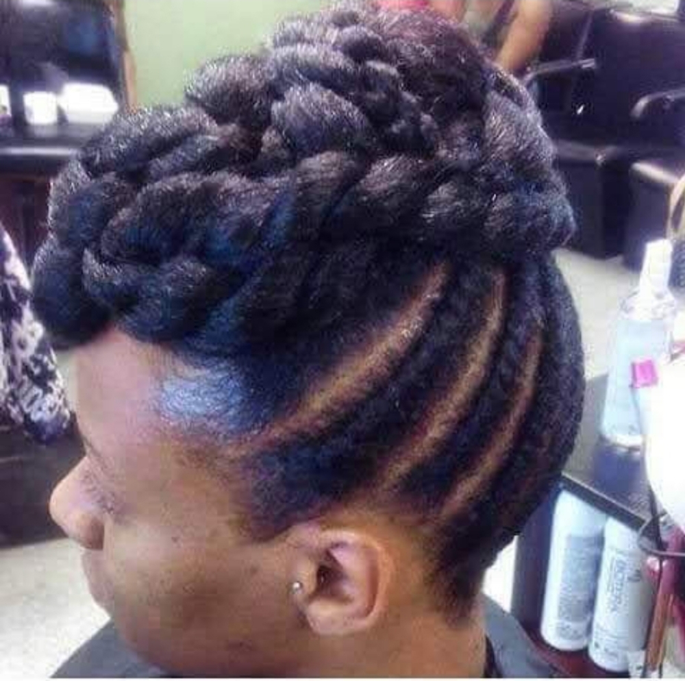 Natural Hair Pin Up With Extension
