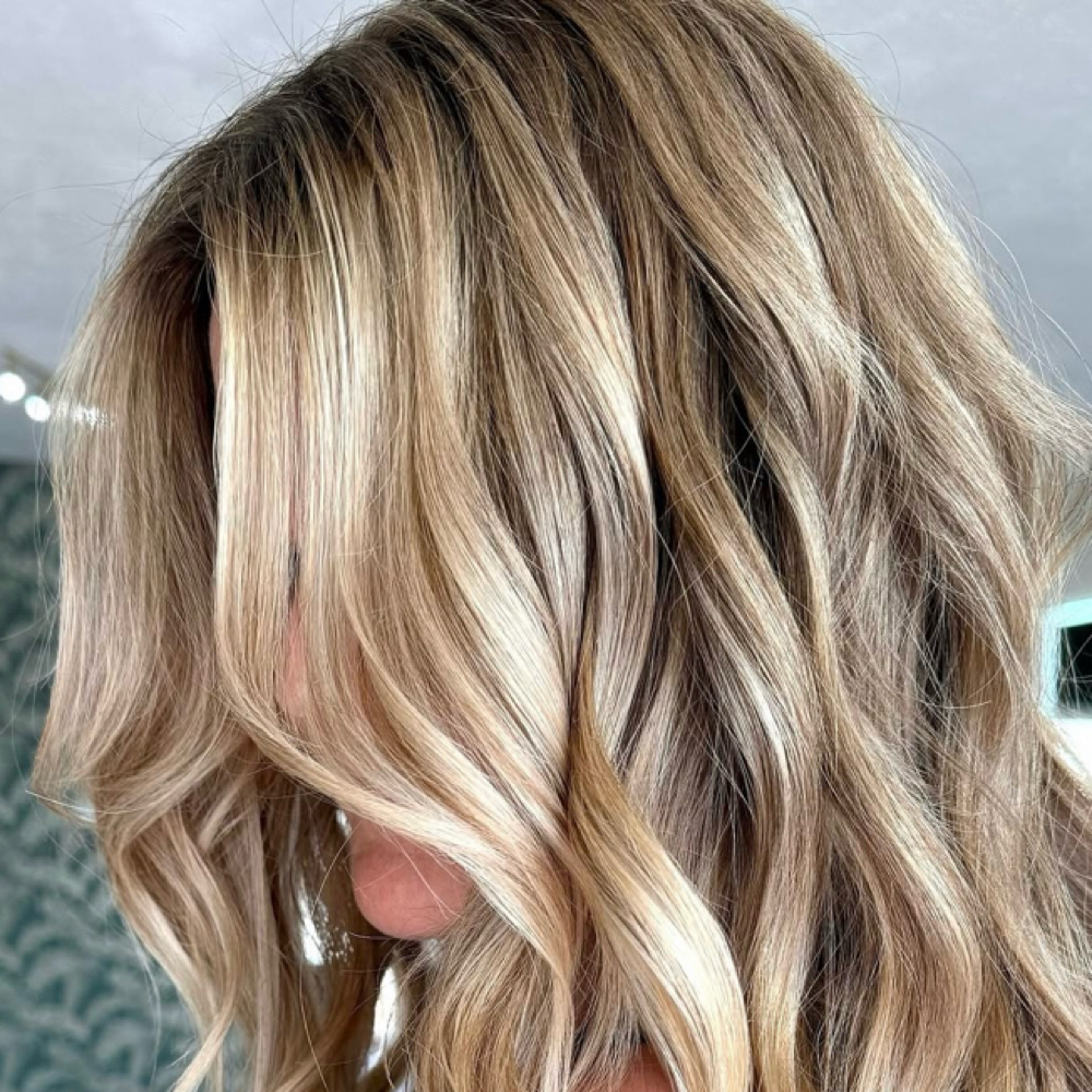 Half Custom Lightening at influx salon in Merrimac, MA