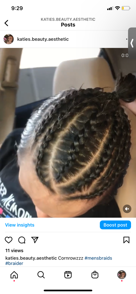 Cornrows Top Half Of Head