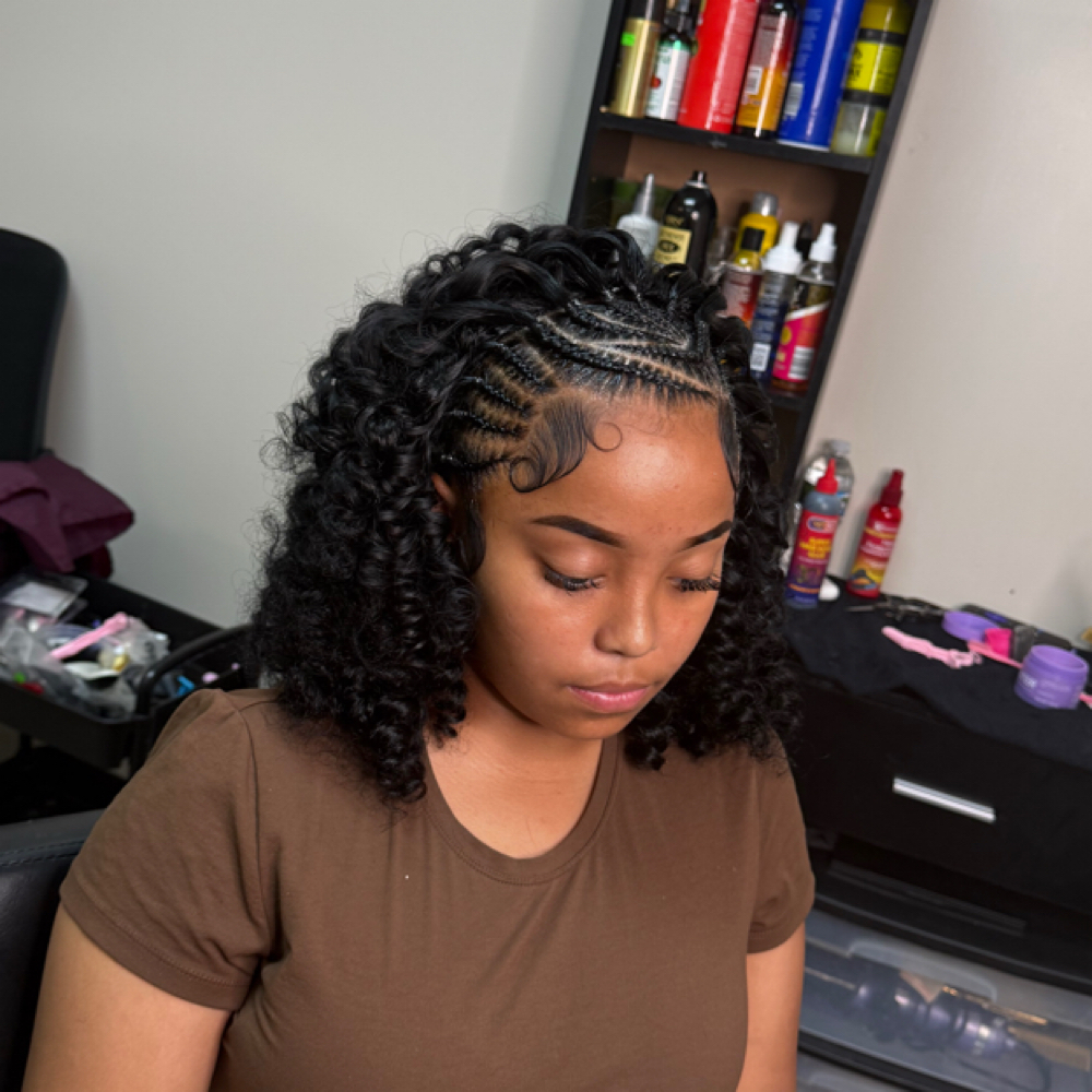 15-20 Braids On Top Back Quickweave at Faith TheBraider in Milwaukee, WI