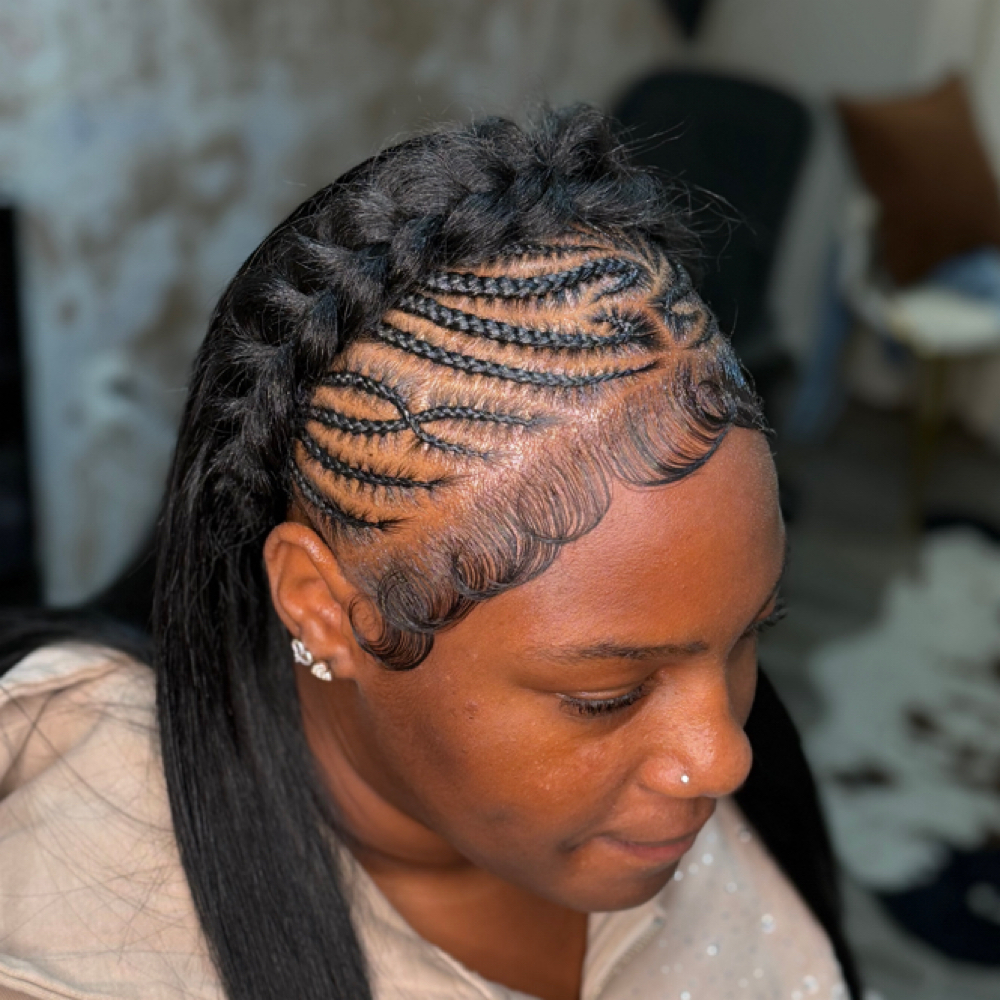 15-20 Braids On Top Back Quickweave at Faith TheBraider in Milwaukee, WI