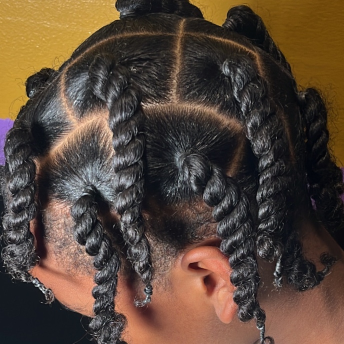 Little Girl Plaits Style at BeYoutiful Beauty Barr in Houston, TX