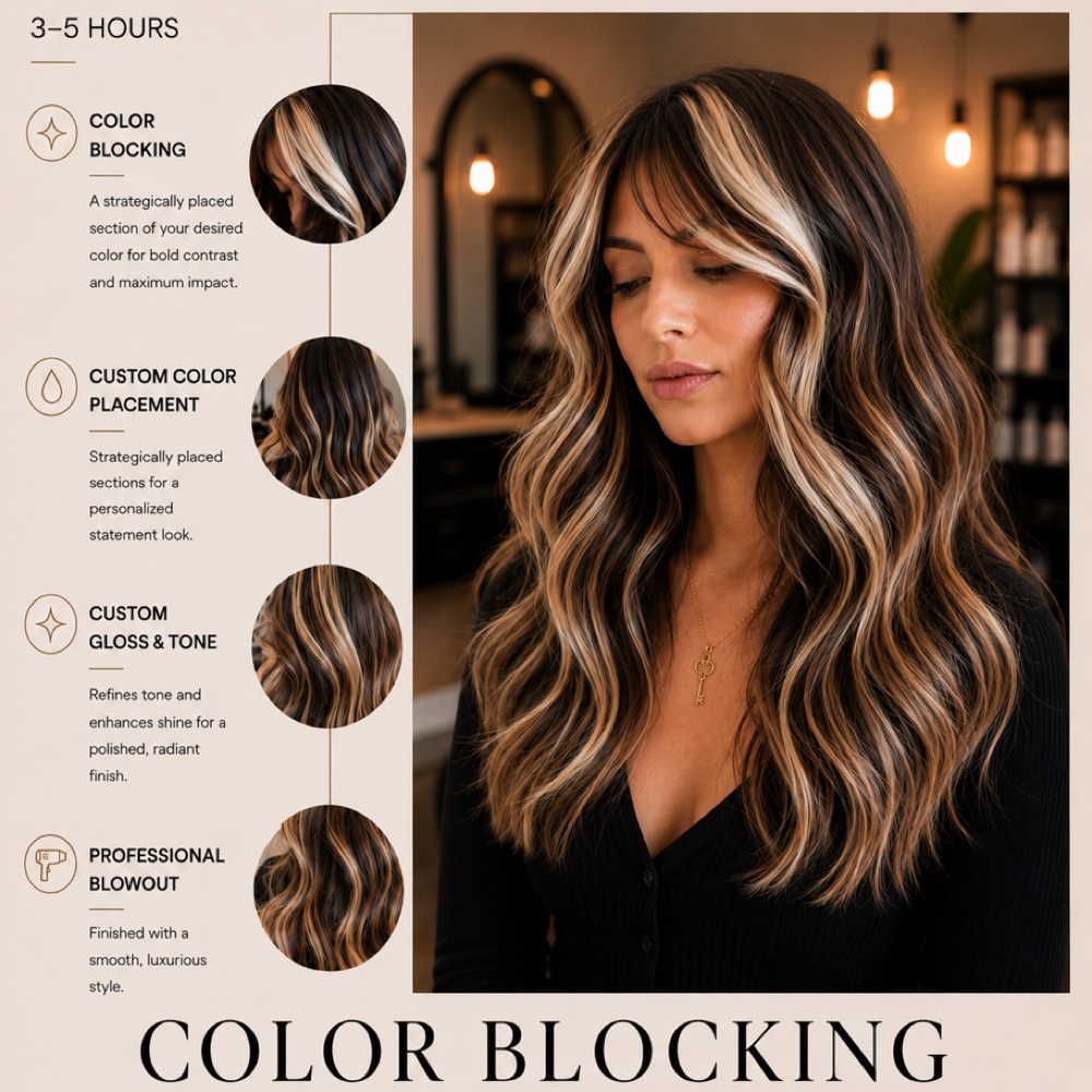 Color Blocking at Jenn Rose -Hair Artistry- in Victorville, CA