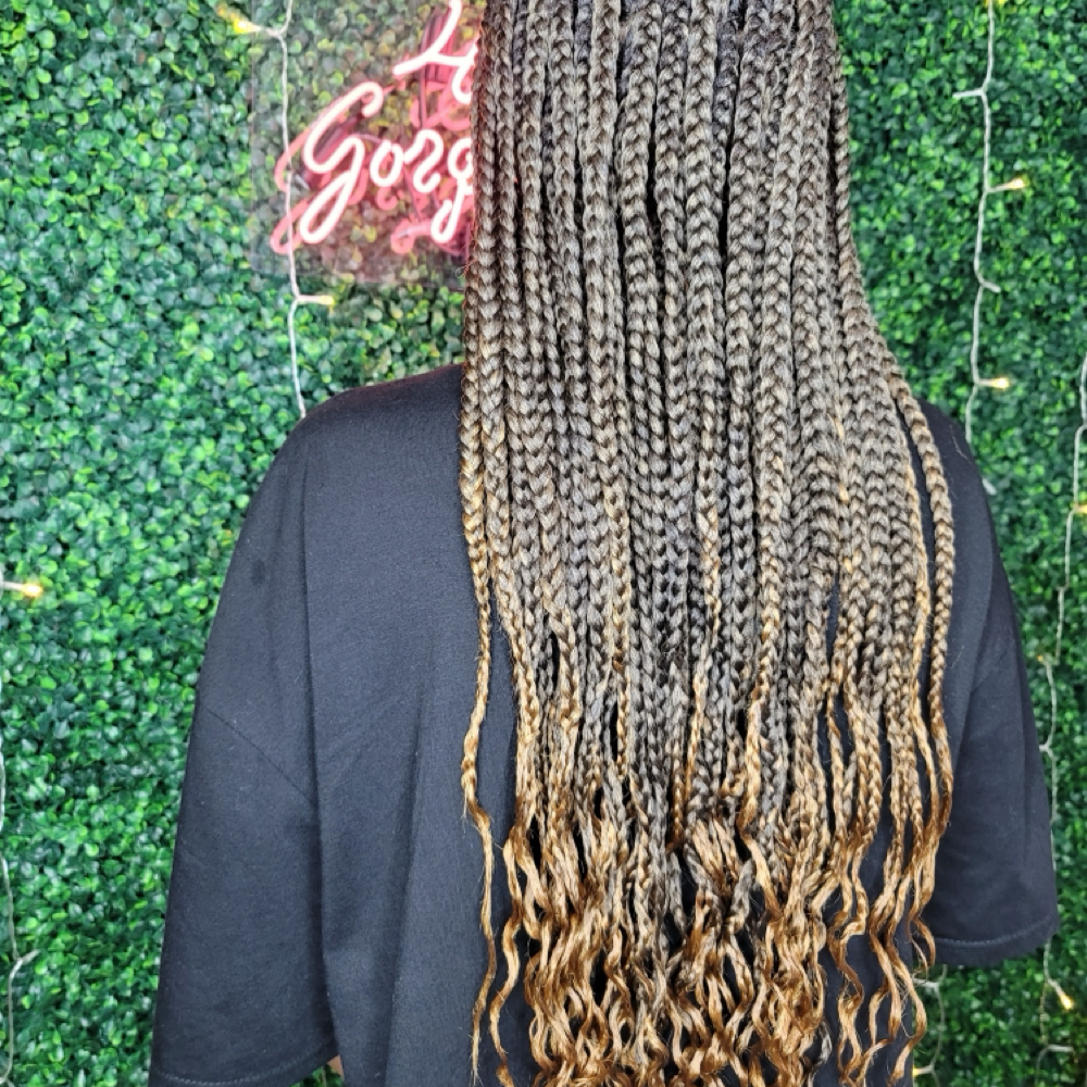 Knotless Braids Medium at Gifted Hands Beauty Salon in Buffalo, NY