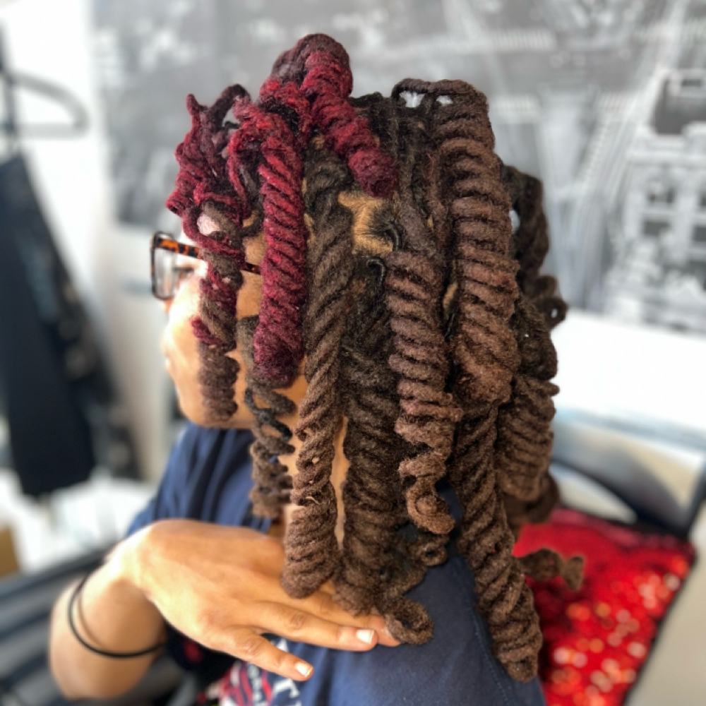 Locs Money Piece (No Lightening) at LASHDAE of Roots To Royalty Studio in Phoenix, AZ