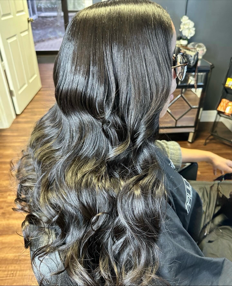 Traditional Sew In With Partial Relaxer