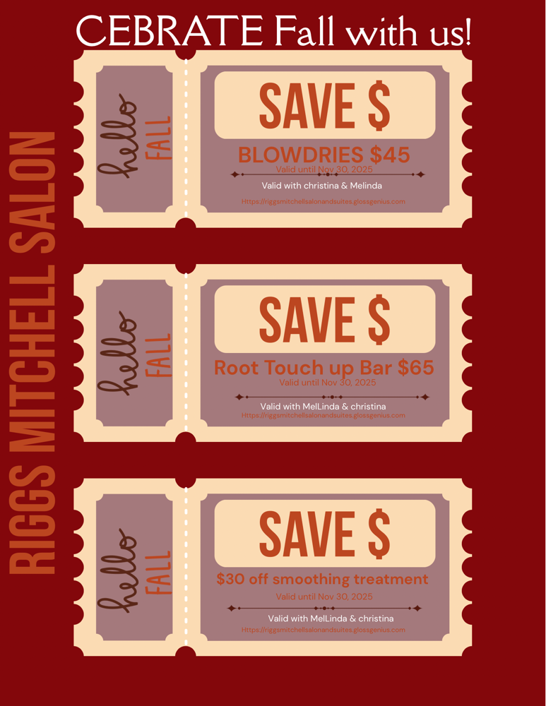 Fall hair Specials!
