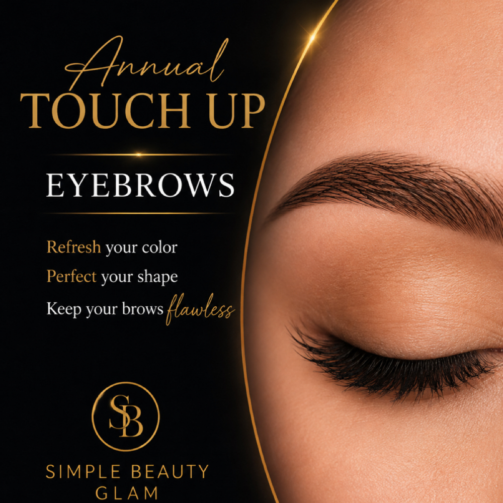 Annual Eyebrow Touch-up at Simple Beauty Glam | 3D Areola & Procell Microchanneling in Apollo Beach, FL