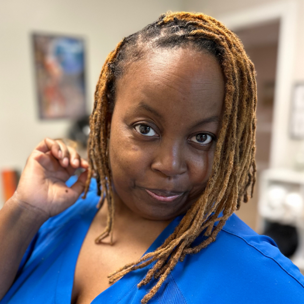 Loc chop at SaMecia Blount Locs Hair in Durham, NC