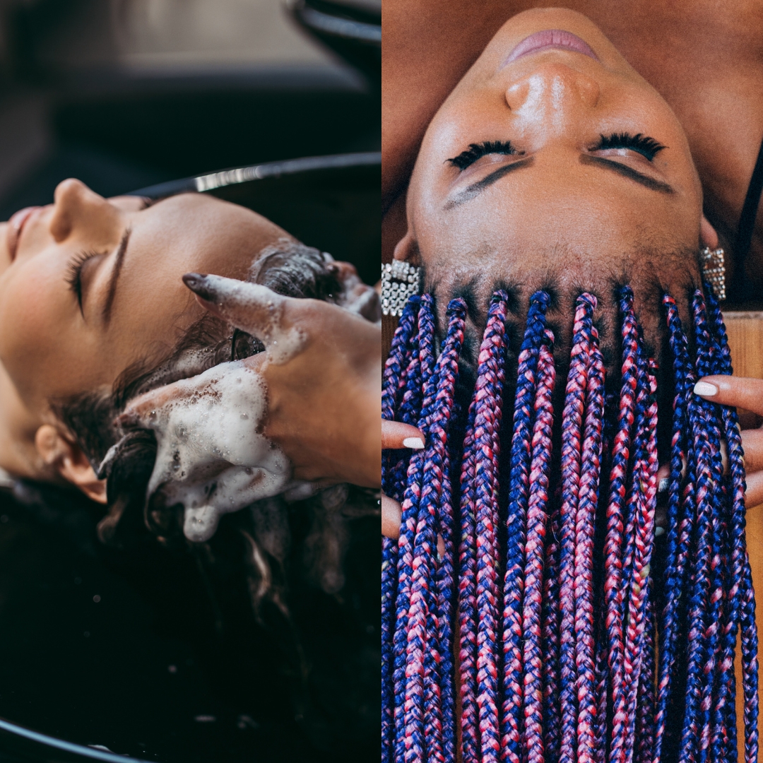 Medium Box Braids, Wash & Blow Dry at Shear Images By Carla in Appleton, WI