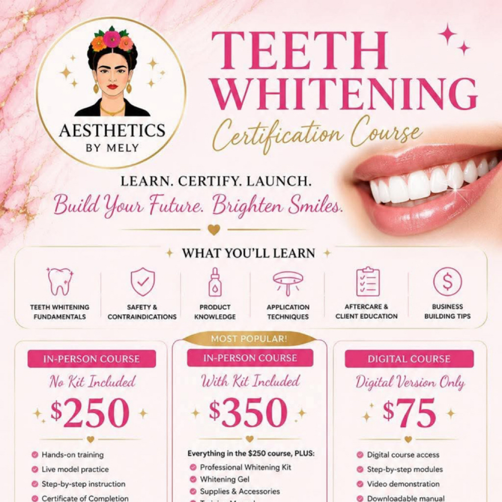 Teeth Whitening Course at Booking site for Mely & Kaila in Lubbock, TX