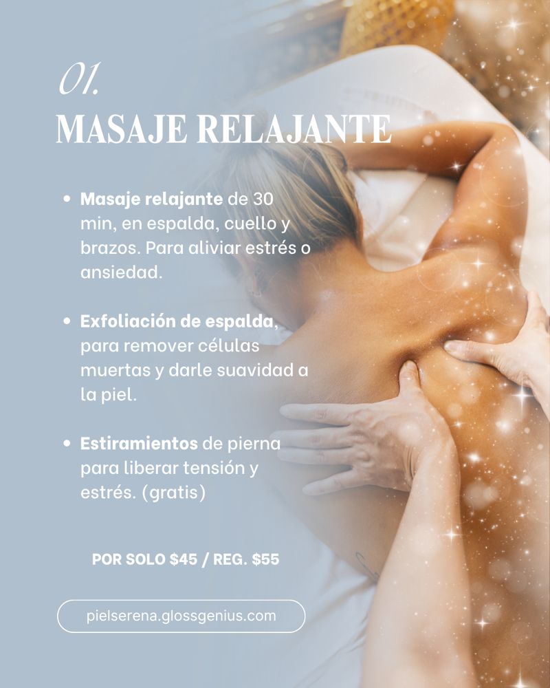 Masaje Relajante 30 min