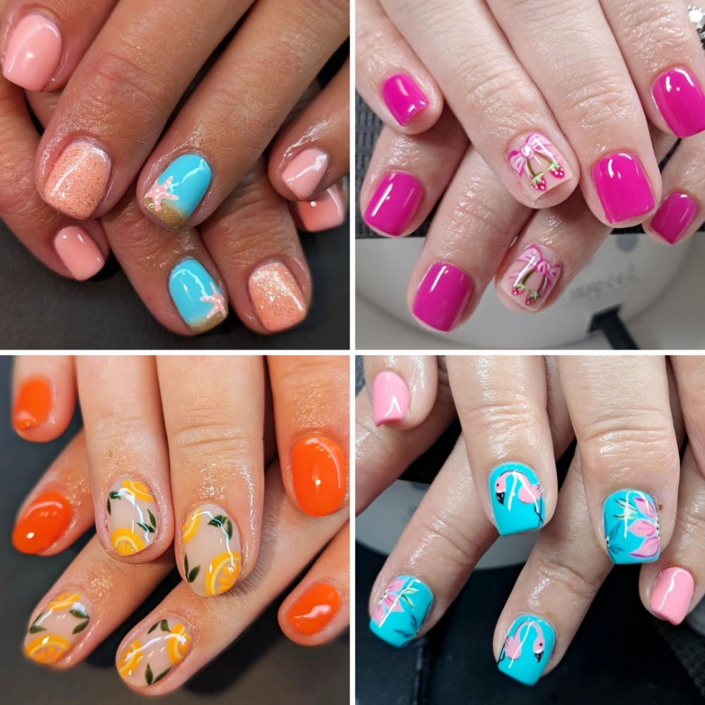 Gel Polish On Natural Nails-1-2 Fingers Art Per Hand