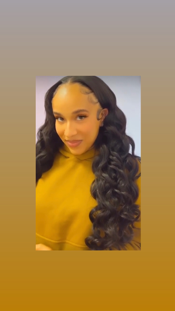 Natural Leave-Out Sew-In Curls