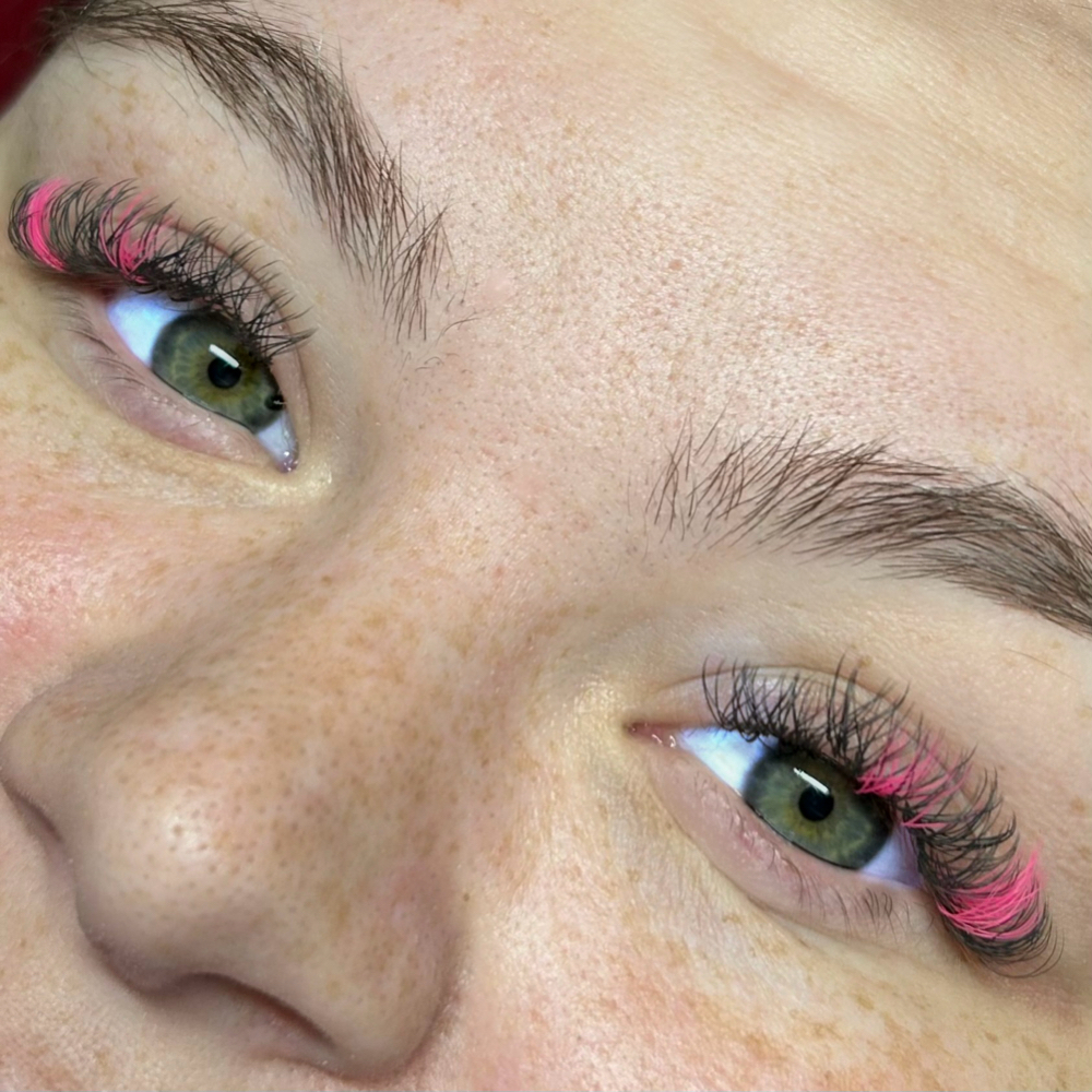 Colored Lashes at Eyes and Arches Studio in Abilene, TX