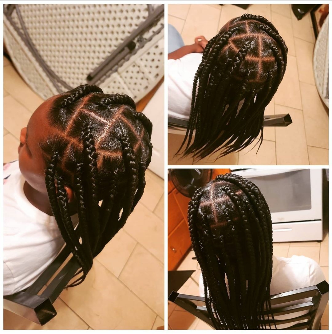 Large Knotless Braids