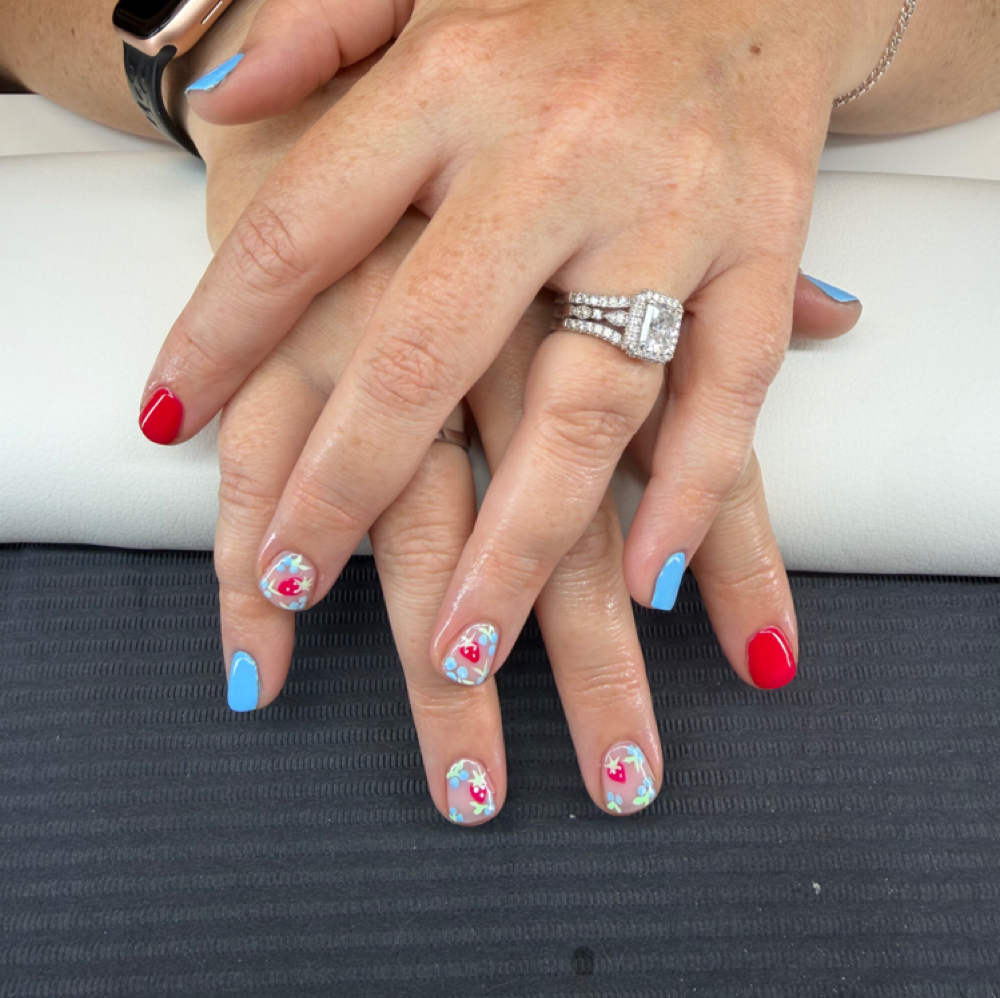 Gel Manicure With Teir 2 Nail Art at Nails by Hannah LLC in Fond du Lac, WI