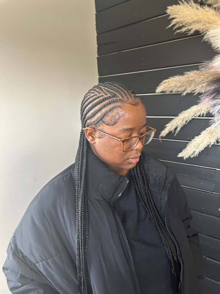 18 Count Feed In Braids