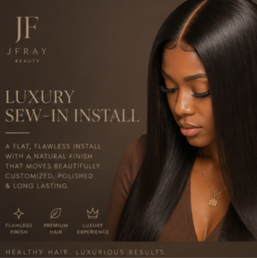Luxury Sew-In Install at Jfray Hair Studio in Pantego, TX