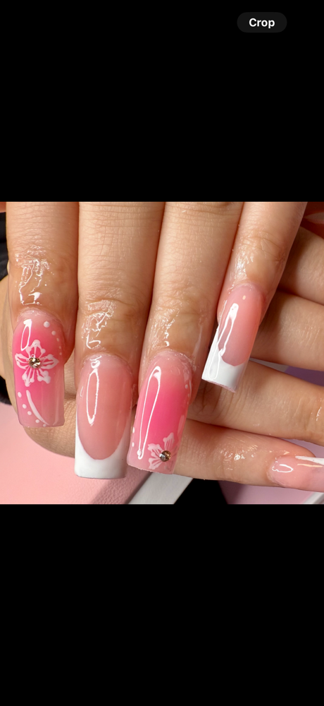 FULL SET ACRYLIC SIMPLE DESIGN