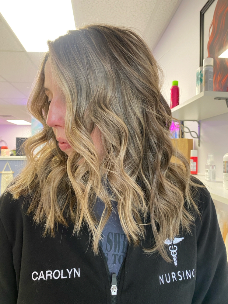 Mini Balayage With Blowdry