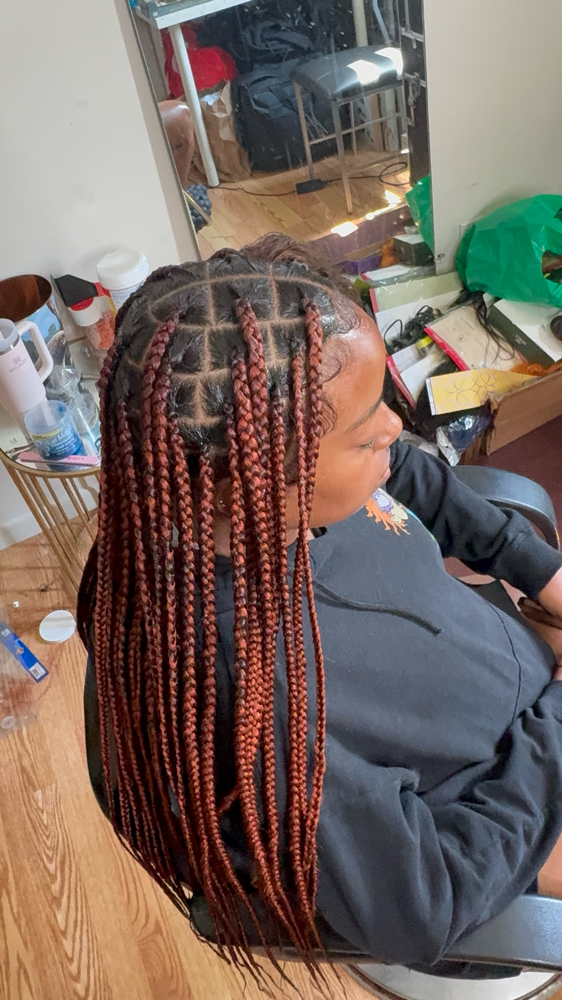 Large Knotless Braids at Crowned Conversations in Mt Holly, NJ