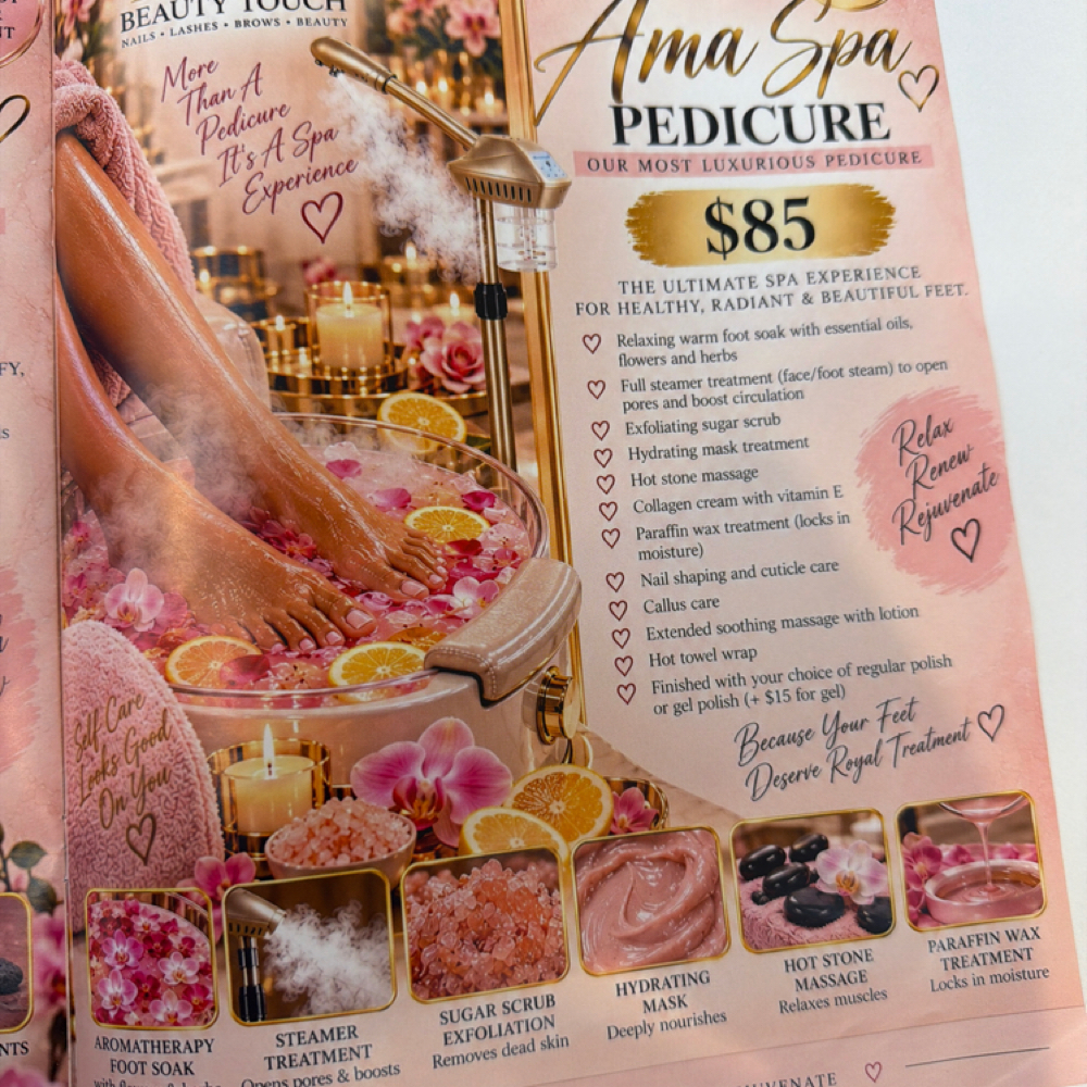 Ama Spa Pedicure at amabeautytouch in Boynton Beach Fl, FL