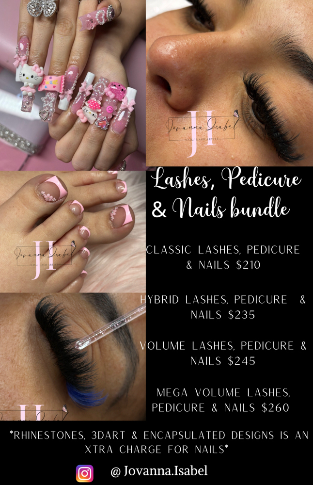 Hybrid Lashes, Pedi & Nails Bundle