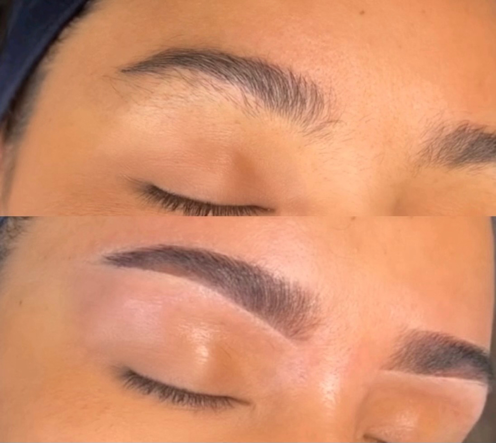 Brow Shaping + Hybrid Dye