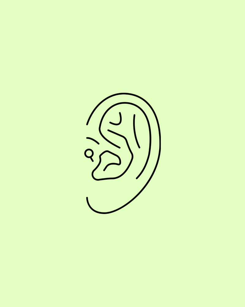 Tragus piercing